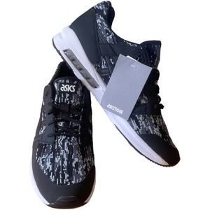 Asics Black and White Athletic Shoes